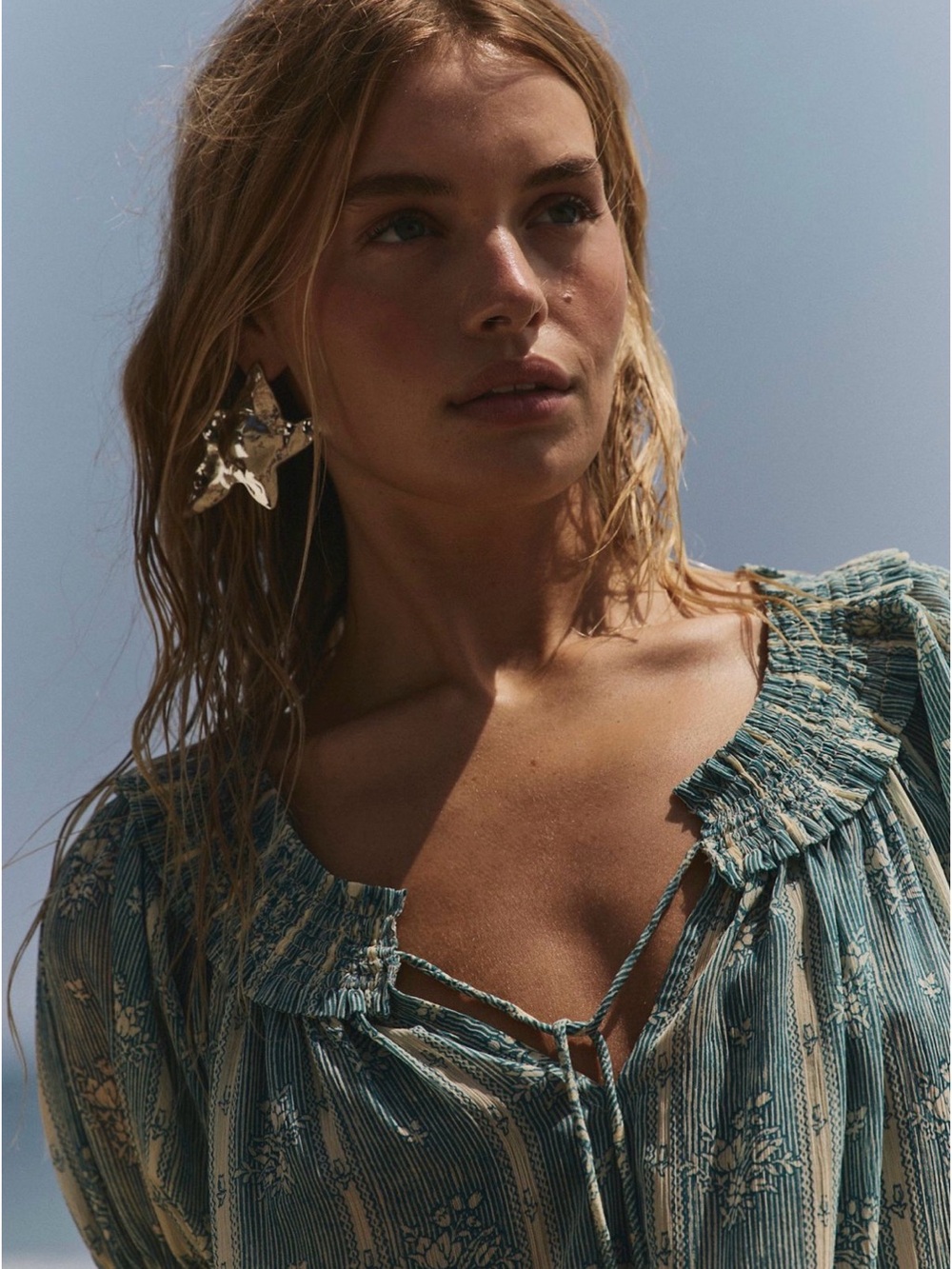 Free People Silver Oversized Star Statement Earrings - New With Tags!